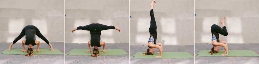 yoga wide leg headstand