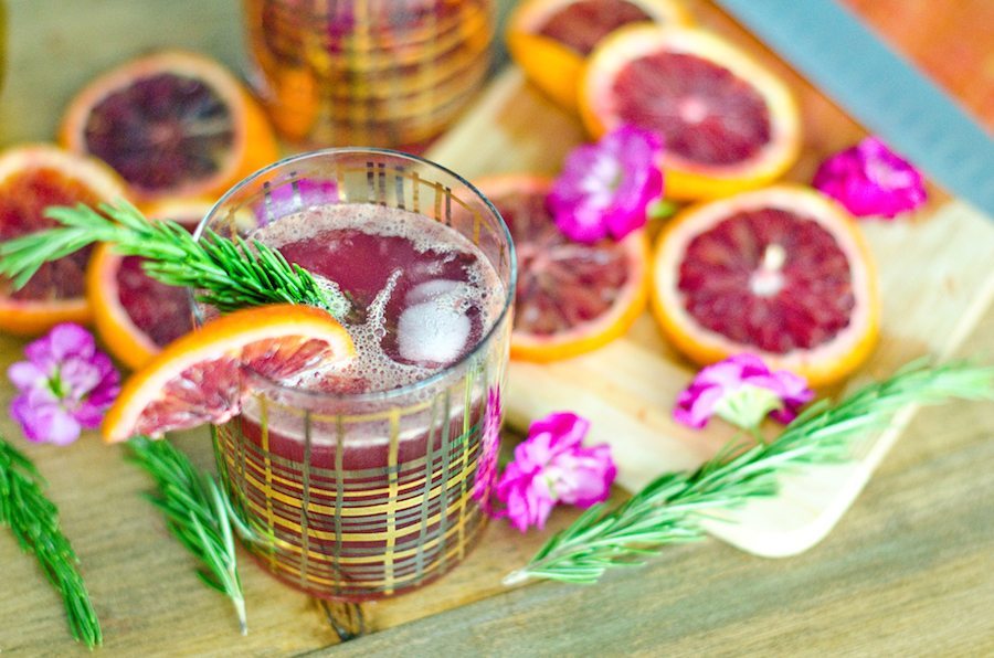 rosemary blood orange gin and tonic