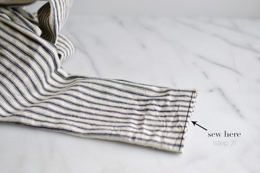 A DIY French Stripe Half Apron | DARLING