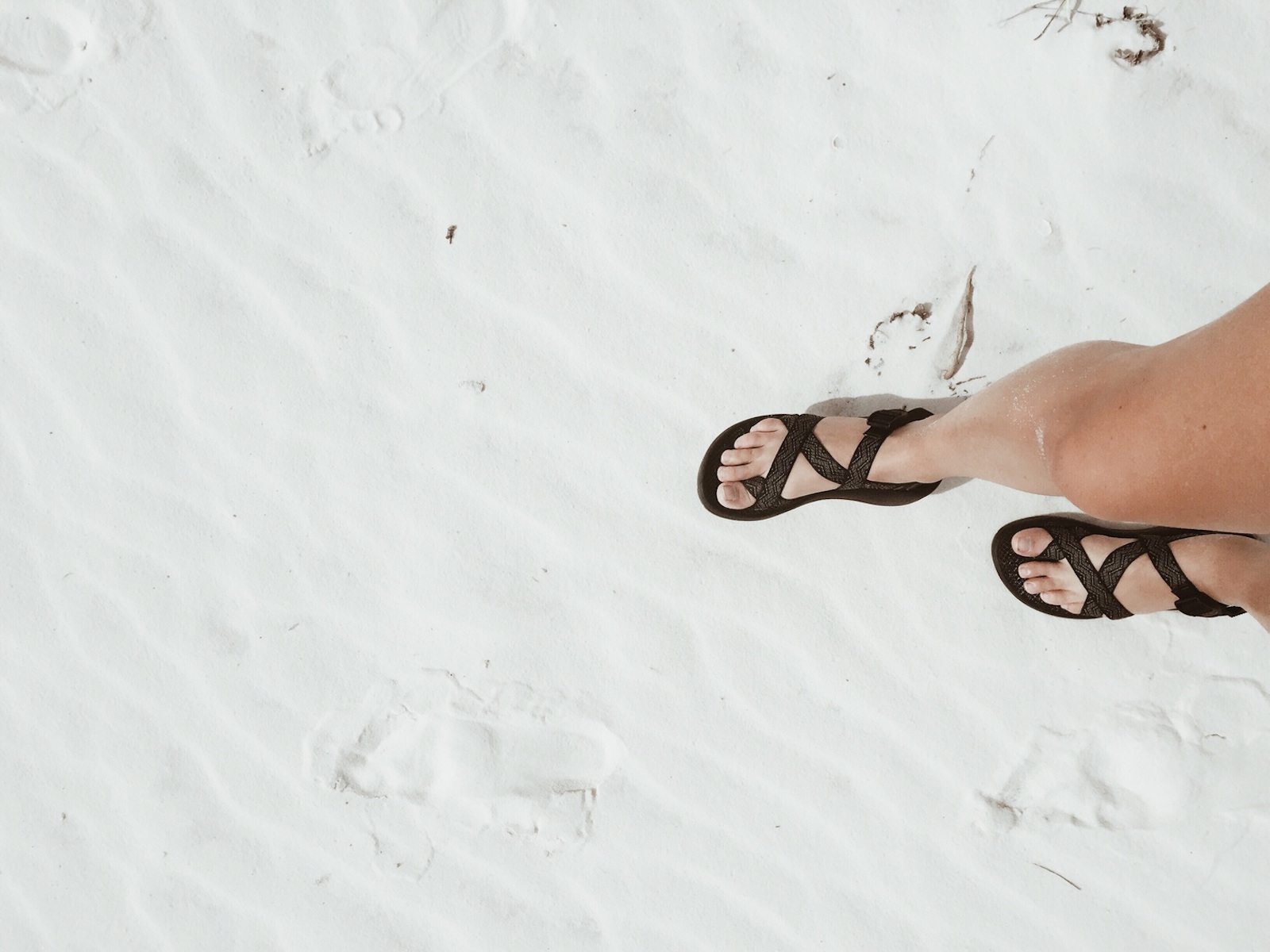 white sands feet