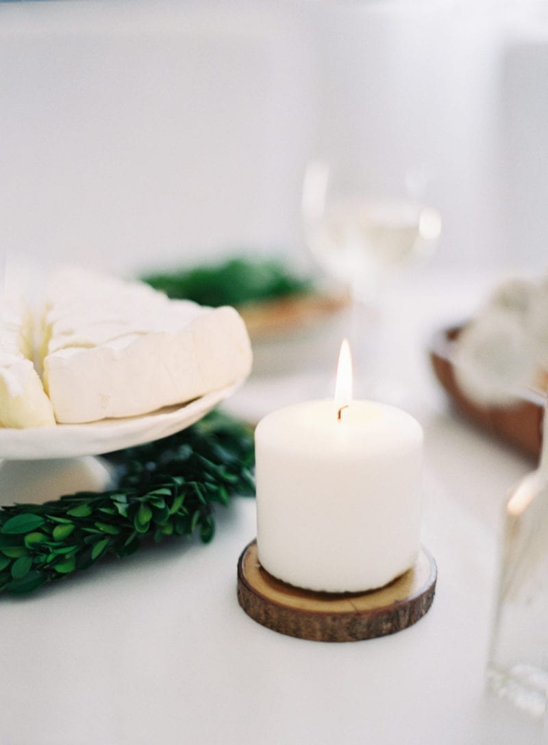A close up image of table decor