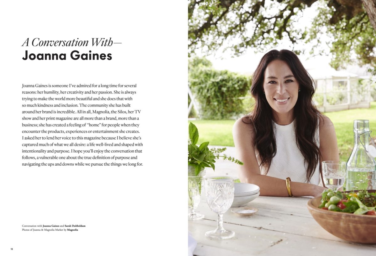 A picture of an article with a photo gf Joanna Gaines