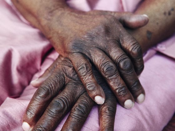 A close up of a woman's hands