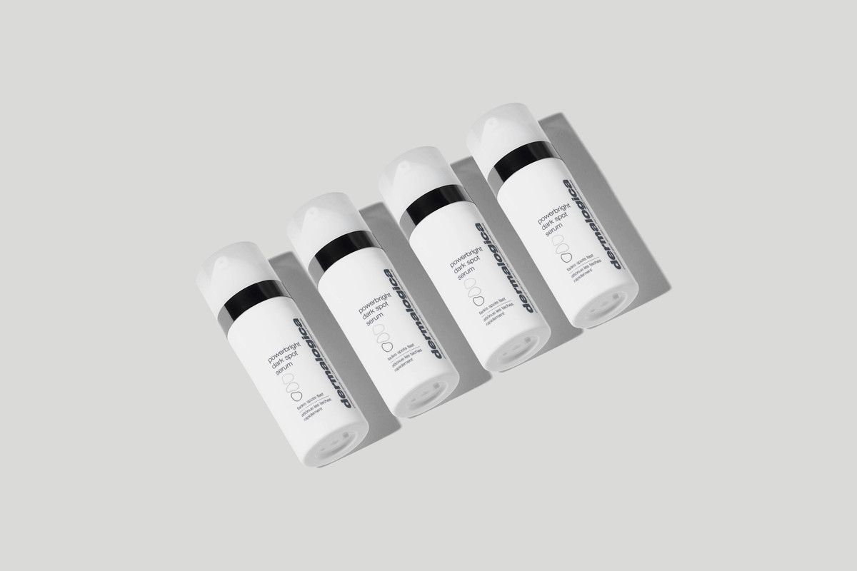 Four bottles of skincare product